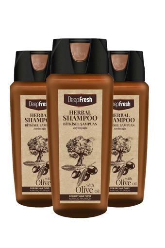 Herbal Bitkisel Şampuan Zeytinyağı Özlü Kuru Saçlar 3 X 500 Ml