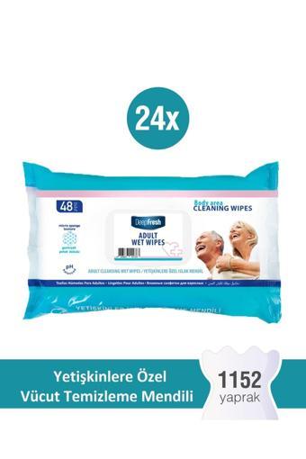 Yetişkin Vücut Temizleme Mendili 24 x 48 Yaprak