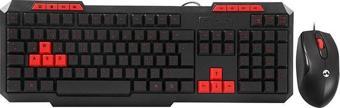 Everest KM-6825 Siyah Usb Kırmızı Tuşlu Türkçe Multimedia Klavye + Mouse Set