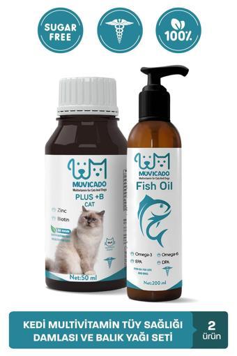 Muvicado Kedi Bağışıklık Sistemi Destekleyici Omega-3 Ve Omega-6 Balık Yağı & Multivitaminli Kedi Damlası