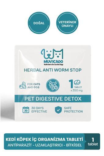 Muvicado Kedi Köpek Iç Dış Anti Parazit Uzaklaştırıcı Bitkisel Damla Ödül Tablet Seti Bit Pire Giderici