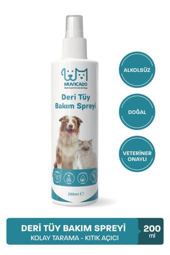 Muvicado Kedi Köpek Kıtık Açıcı Sprey Tarak Kolay Tarama Tüy Deri Bakım Spreyi Bit Pire Kene Önleyici