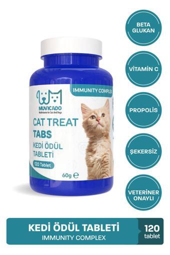 Muvicado Kedi Ödül Tableti Immunity Kedi Ödülü Bağışıklık Multivitamin Tablet Kedi Biyotin Bakım Seti