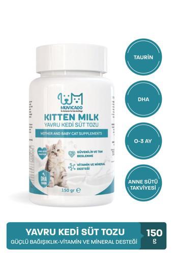 Muvicado Yavru Kedi Süt Tozu - Anne Sütü Destekli Taurinli Yavru Kedi Süt Tozu Kitten Milk
