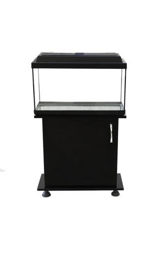 Kanki Pet 65 Cm Düz Akvaryum Ve Sehpası Takım Siyah