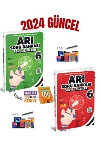 Arı Güncel Güncel 6.Sınıf Arı Fen-Sosyal Kazanım Odaklı Soru Bankası(Yeni)+ Kalem - Arı