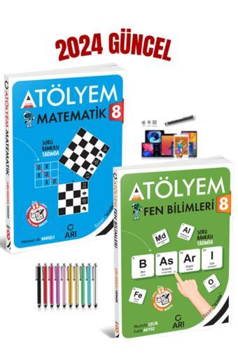 Arı 2024 Lgs Hazırlık 8.Sınıf Atölyem Matematik-Fen Soru Bankası Set+Yazılı Eki+Kalem+Kalemlik - Arı