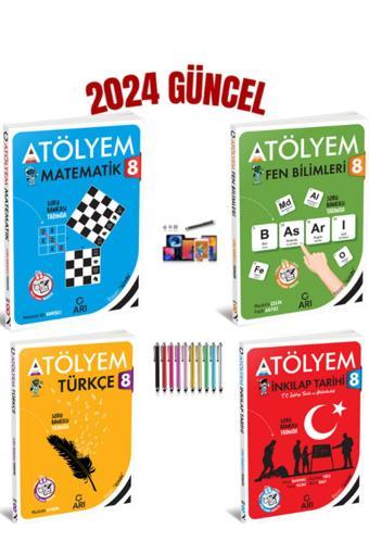 Arı 2024 Lgs Hazırlık 8.Sınıf Atölye Tüm Dersler (Mat-Fen-Türkçe-İnk) Soru Bankası Set Yazılı Eki Kalem - Arı