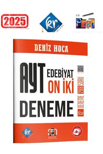 Mert Hoca Yayınları Deniz Hoca Ayt Edebiyat 12 Deneme Kr Akademi +Android Kalem - Mert Hoca Yayınları