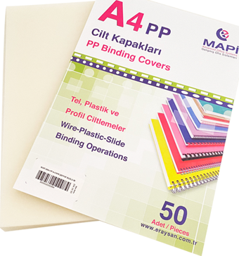 MAPİ A4 PP ŞEFFAF BUZLU (KUM DESEN) 350 MİC. ŞEFFAF BUZLU50 Lİ