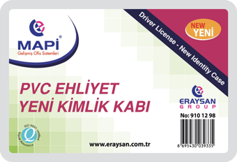 MAPİ PVC EHLİYET YENİ KİMLİK KABI 100'LÜ PAKET