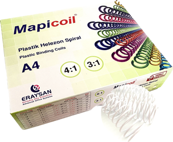 MAPİCOİL 3:1 PLASTİK HELEZON SPİRAL 32MM BEYAZ 50 AD 36 LOP