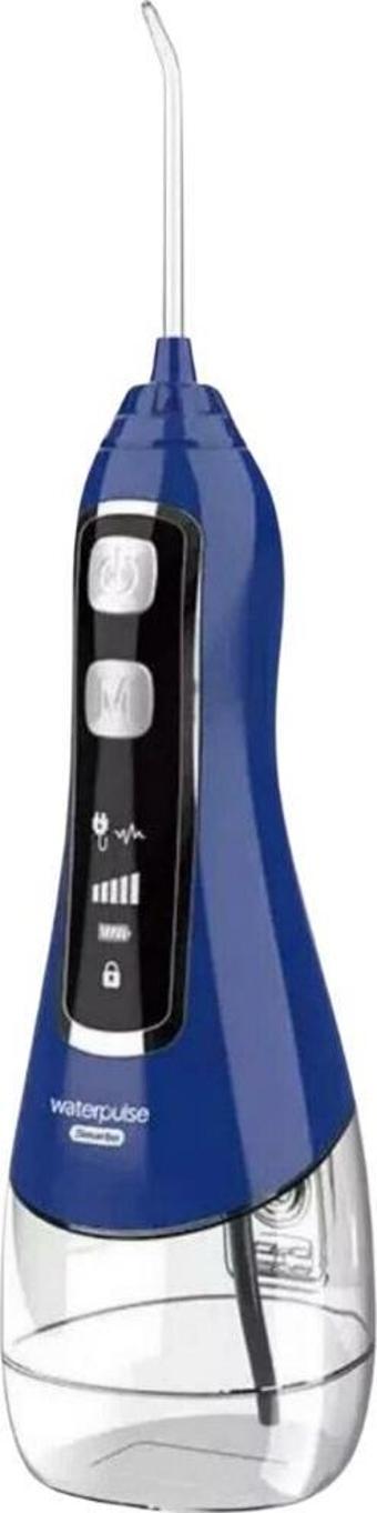 Waterpulse Kablosuz Pro V580 Water Flosser 320ml Taşınabilir Diş/Protez Bakım Ve Ağız Duşu Mavi