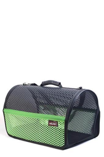 Migno Flybag Voyager Fileli Model Kedi Köpek Taşıma Çantaları - Yeşil-Siyah