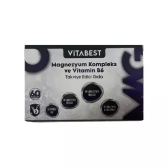 Vıtabest Magnezyum Kompleks & B6 60 Tablet