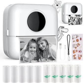 HuiJuKeJi Mini Etiket Yazıcısı white