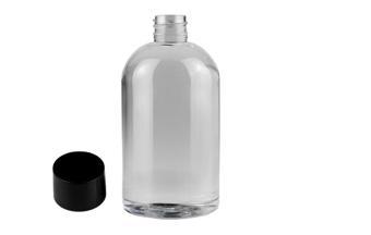 500ml pet şeffaf düz kapaklı şişe, 24 adet, plastik şişe, esans şişesi, medikal şişe, kozmetik şişe, ecza şişesi