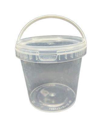 800ml şeffaf kulplu plastik yuvarlak kova, 12 adet, gıda kutusu, tahin kutusu, pekmez kutusu, plastik bidon, bal kavanoz