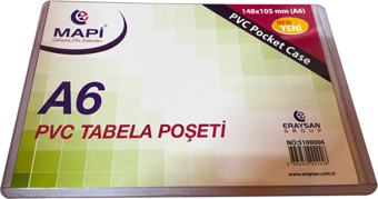 MAPİ PVC TABELA POSETLERİ A6 40'Lİ PAKET