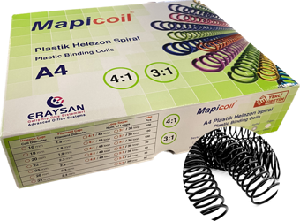 MAPİCOİL 3:1 PLASTİK HELEZON SPİRAL 45MM SİYAH 50 AD  36 LOP