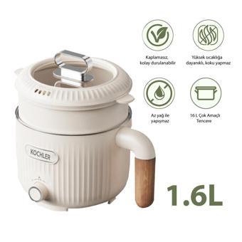 Çok Amaçlı Elektrikli Tencere | 600W | 1.6L | Buharlı ve Yağda Pişirme Özellikli -JJ18B-1