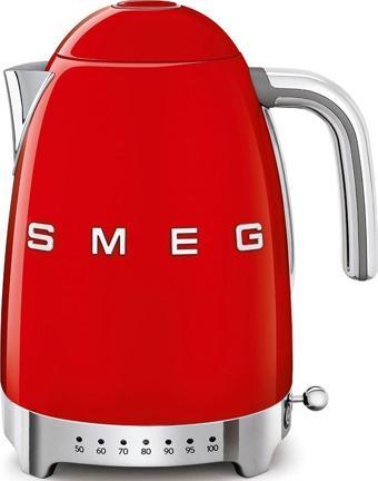 Smeg KLF04RDEU Retro Kırmızı Isı Ayarlı 2400 Watt 1.7 Litre Çelik Kettle