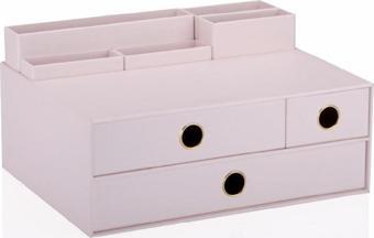 Pastel Pink 3 Çekmeceli Multi Masaüstü Organizer Set 330x160x250 Mm ORG7440