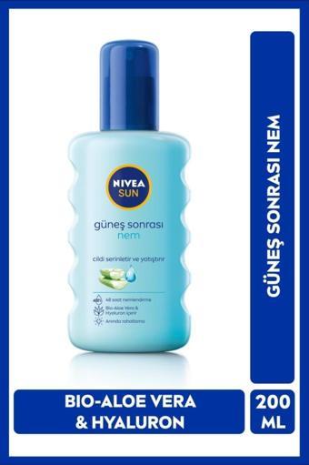 Sun Nemlendirici Güneş Sonrası Spreyi 200ml, Aloe Vera Özlü, Anında Rahatlama, Hyaluron