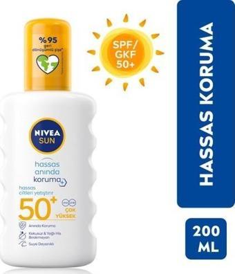 Nivea Sun Hassas Spf 50+ Güneş Koruyucu 200 Ml