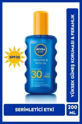 SUN SPF30 Koruma Ve Ferahlık Güneş Koruyucu Transparan Vücut Spreyi 200ml, Ter Ve Suya Dayanıklı