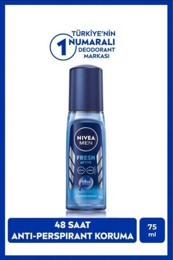 Men Erkek Pump Sprey Deodorant Fresh Active 75ml, Ter Ve Ter Kokusuna Karşı 48 Saat Koruma