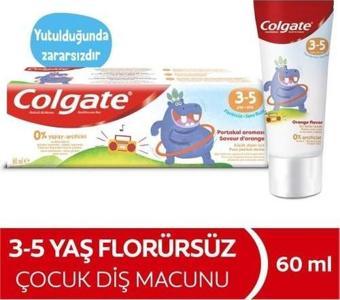 Colgate 3-5 Yaş Portakal Aromalı Florürsüz Çocuk Diş Macunu 60 Ml