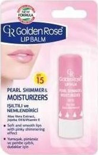 Golden Rose Lip Balm Pearl Shimmer & Moisturizers Spf 15