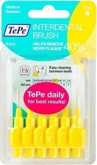 Tepe Blisterli Arayüz Fırçası 6 Lı Sarı