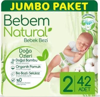 Bebem Natural Bebek Bezi 2 Beden Mini 42 Adet