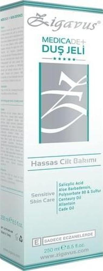 Zigavus Hassas Ciltler İçin Medikal Duş Jeli Medicade+ 250Ml