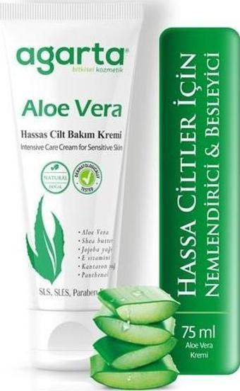 Agarta Doğal Aloe Vera Nemlendirici Cilt Kremi 75 Ml