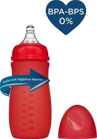 Bebedor Isıya Duyarlı Renk Değiştiren Cam Biberon 260 Ml -52302-