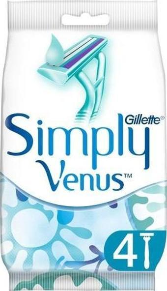 Gillette Simply Venus 2 Kullan At Kadın Tıraş Bıçağı 4'Lü