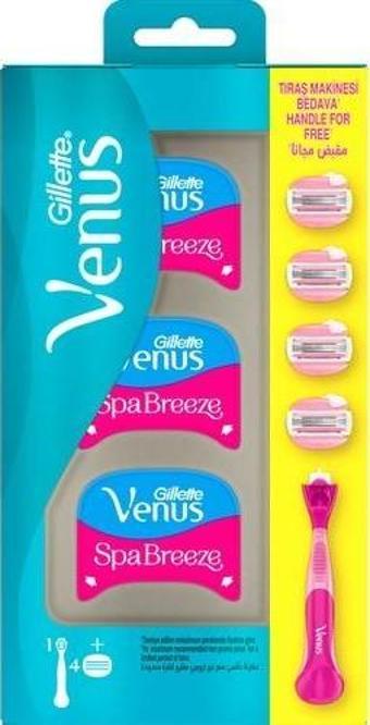 Gillette Venus Comfortglide Spa Breeze Kadın Tıraş Makinesi + 4 Yedek Tıraş Bıçağı