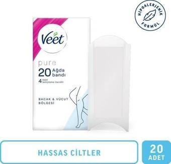 Veet Pure Hipoalerjenik Sir Ağda Bandı Bacak & Vücut Bölgesi 20'Li