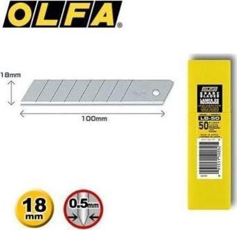 Smr Olfa Lb-50 Maket Bıçağı Yedeği Geniş 50 Li (1 Paket 50 Adet)