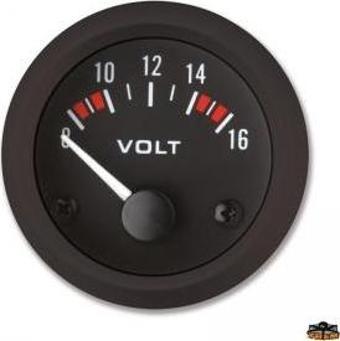 Trem Voltmetre Dış Ø 57 Mm, Montaj Ø 52 Mm Siyah