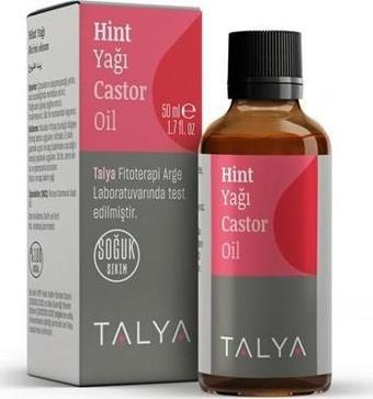 Talya Hint Yağı (Castor Oil), Soğuk Sıkım, %100 Saf Ve Doğal, 50 ml