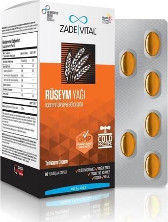 Zade Vital Rüşeym Yağı 500 Mg 60 Kapsül
