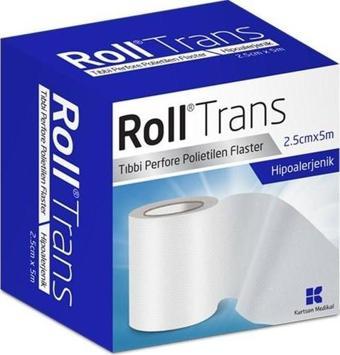 Roll Trans Şeffaf Perfore Polietilen Flaster 2.5 cm x 5m