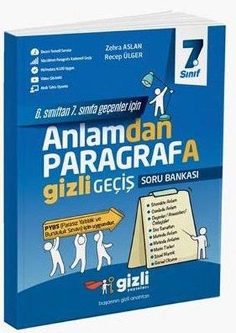 7. Sınıf Anlamdan Paragrafa Gizli Geçiş Soru Bankası - Kolektif  - Gizli Yayınları