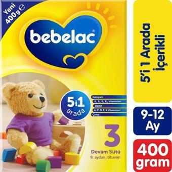Bebelac 3 Devam Sütü 400 Gr 9-12 Ay