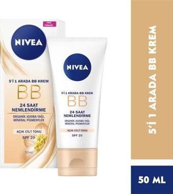 Nivea Essentials Bb Krem,24 Saat Nemlendirme + Işıltı Açık Ton Gündüz Kremi 50 Ml