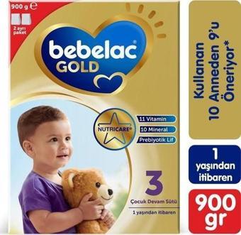 Bebelac Gold 3 Çocuk Devam Sütü 900 Gr 1 Yaşından İtibaren